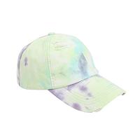 Generisch Casquette de baseball classique unisexe en coton à profil bas, peinture à l'encre tie-dye, douce, non construite, taille réglable, jaune, taille unique