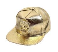 Generisch Casquette de Baseball de Rappeur - Accessoire Streetwear doré - Golden Eighties Streetwear pour Femme - Vêtement de Les Jours - pour événements Sportifs de Plein air, Concerts, F