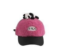 Generisch Casquette de baseball douce pour enfant avec motif panda mignon, chapeau de soleil unisexe pour tout-petits, idéal pour jouer en plein air et pour la vie quotidienne, rouge, 3-8 ans