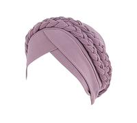 Generisch Casquette de baseball ethnique Wrap Head avec tresse et turban pour frères, Rose, taille unique
