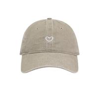 Generisch Casquette de baseball pour femme avec motif cœur brodé - Casquette réglable en coton - Pour le sport, l'été, l'extérieur - Pour les voyages, les festivals, la protection solaire, Kaki
