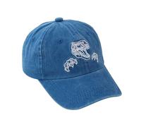 Generisch Casquette de baseball réglable lavée avec motif dinosaure pour garçons et filles, sports de plein air, été, printemps, automne, tout-petits, bleu, 2-8 ans