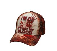 Generisch Casquette de baseball unisexe avec inscription « I'm Fine, It's Not My Blood Bloody Bloody Halloween Horreur Sarcastic », rouge, taille unique