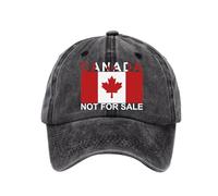 Generisch Casquette de baseball vintage délavée pour hommes femmes noir Canada n'est pas pour SA LE Casquette de baseball noire, Noir , taille unique