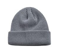 Generisch Casquette de chasse pour hommes et femmes, couleur unie, mignons, bonnets, tricotés, super doux, extensibles et chauds, bonnet d'hiver 47, gris, taille unique