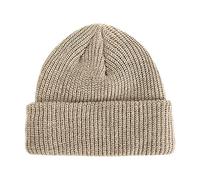Generisch Casquette de chasse pour hommes et femmes, couleur unie, mignons, bonnets, tricotés, super doux, extensibles et chauds, bonnet d'hiver 47, beige, taille unique