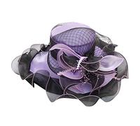 Generisch Casquette de père à bord - Robe de mariée - Chapeau d'église - Lessive - Caps d'extérieur, lilas, taille unique