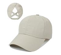 Generisch Casquette de queue de cheval pour femme, design croisé Criss Cross, respirant, à séchage rapide, pour haute tresse et tresse, casquette de course, lilas, taille unique