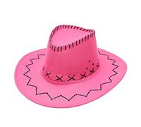 Generisch Casquette de voyage à large bord avec inscription « EIN Cowboy Am And The Lache Dog » pour adulte, Rose, taille unique