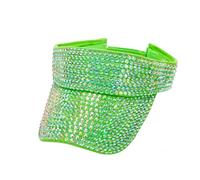 Generisch Casquette enfant bleu bling strass chapeau de sport casquette d'été réglable casquette visière unisexe plaquette type Wicke casquettes, Vert armée., taille unique