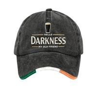 Generisch Casquette irlandaise réglable pour la Saint Patrick - Bonjour obscurité mes vieux amis - Pour les vacances, les fêtes, les défilés, les célébrations, les événements, les festivals, la vie