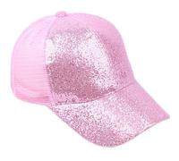Generisch Casquette Snapback Casquettes Femmes Chapeau Brillant Poitrine Baseball Paillettes Soleil Baseball Casquettes de Baseball Lessive Casquettes Lavage Noir, Rose, 58
