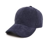 Generisch Casquette Tableau des tailles Homme Femme Neutre Été Casquettes de Baseball Solide Velours Côtelé Visière Chapeau Réglable Casquettes Été, Marine, taille unique