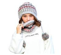 Generisch Casquette Trucker pour femme avec écharpe chaude coupe-vent pour casquettes tricotées et couvertures de baseball Lions, gris, taille unique