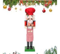 Generisch Casse-noisette - Décoration de Noël - 38 cm - Figurine en bois | Décoration de table festive pour appartement, salon, chambre à coucher, bureau, bibliothèque, table à manger, couloir