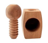 Generisch Casse-noisette en bois avec mécanisme à vis - Ouvre-noix portable pour noisettes, noix de pécan châtaignes, collations, voyages, pique-nique, pâtisserie, camping, fête, vacances