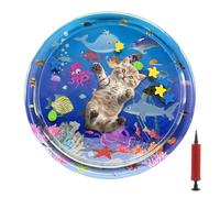 Generisch Cat Water Play Mat Sensory | Cooling Pad - Tapis D'eau Pour Chat | Alfombrilla De Agua Para Gatos | Tappetino Acqua Gatti | 2026 Pro | Hot Weather | Courtyard | Outdoor | Bleu
