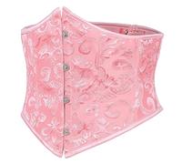 Generisch Ceinture ventrale ceinture hanche port extérieur chevrons joint taille soutien poitrine plat corset, Rose, M