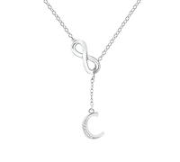 Generisch Chaîne de départ en argent en forme de 8 pompons pour femmes Colliers en argent pour femmes Chaîne initiale lettre A-Z-26 pour adolescents garçons filles Pendentif en cuivre, Cuivre, No
