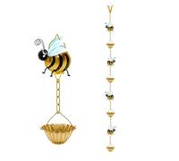 Generisch Chaîne de pluie | Récupérateur d'eau avec un motif d'abeille | Chaîne d'eau | Pour une utilisation en extérieur : jardin, cour, terrasse, auvent et balcon