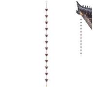Generisch Chaînes de pluie pour extérieur, 2,74 m, remplacement de tuyau de | Chaînes de pluie pour gouttières - Design inoxydable - Pour maison, jardin, extérieur, toit, auvent, terrasse, balcon