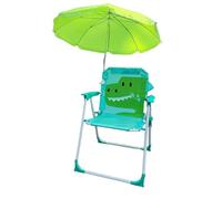 Generisch Chaise de plage pour avec parasol, chaise de plage pliable avec parasol, siège d'extérieur résistant à l'usure avec parasol pour jardin, piscine, pique-nique, pelouse, voyage