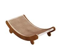 Generisch Chaise surélevée pour chat avec tapis en sisal comme chaise longue, chaise de plage pour animal de compagnie, lit stable pour un repos détendu, mobilier polyvalent pour l'intérieur (café 1