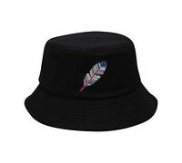 Generisch Chapeau adulte Bassin Chapeau Seau Mode Pêcheur Impression Soleil Casquettes de baseball en plein air Vêtements de skateboard, Noir , taille unique