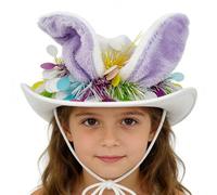 Generisch Chapeau avec oreilles de lapin pour enfant - Accessoire de tête festif mignon pour la saison, chapeau de costume - Idéal pour la chasse aux œufs, le carnaval, les fêtes, les fêtes de famille