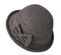 Generisch Chapeau bombé décontracté pour femme et hiver, melon, noir, café, M