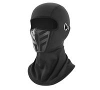 Generisch Chapeau chaud, coupe-vent et confortable, masque d'hiver, pour sports de plein air, moto, alpinisme, cyclisme, ski, Noir , L