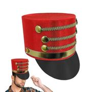 Generisch Chapeau de costume casse-noisette pour cosplay de soldat | Accessoires de directeur de cirque pour spectacles sur scène, Noël, fête costumée, Halloween, réunions de famille, défilés
