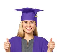 Generisch Chapeau de docteur 2025 - Chapeau de diplôme - Bachelor Master - Uniforme scolaire - Chapeau d'étudiant - Casquette de remise des diplômes (DE/NL/SE/PL, Alpha JASPO, 0, standard, violet)