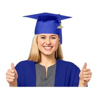 Generisch Chapeau de docteur 2025 - Chapeau de remise de diplôme - Uniforme scolaire - Chapeau d'étudiant - Chapeau de diplôme (DE/NL/SE/PL, Alpha JASPO, 0, standard, bleu)