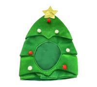 Generisch Chapeau de Noël Vacances Carnaval Fête Décoration Vert Arbre de Noël Chapeau Performance avec Accessoires (Vert, Taille unique)