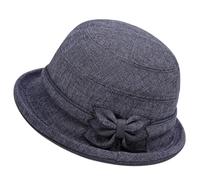 Generisch Chapeau de pêcheur melon pour femme - Noir - Élégant, bleu, M