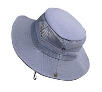 Generisch Chapeau de Pêcheur Pliable Chapeau de Soleil Respirant Large Bord Chapeau en Maille Chapeau d'été pour Voyage en Plein Air Chapeau 62cm Homme, gris, taille unique