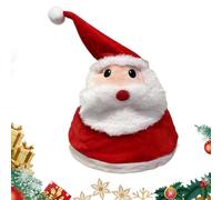Generisch Chapeau de Père Noël - Accessoires de décoration amusantes - Coiffes de Noël amusantes avec lumière et son - Pour cabine photo comme accessoire pour les performances sur scène et les fêtes