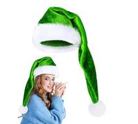 Generisch Chapeau de Père Noël de 75 cm de long | Chapeau de Noël en velours doux avec passepoil blanc - Accessoire de costume pour fête d'hiver - Boîte photo Carnaval Nouvel An