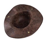 Generisch Chapeau de pirate - Chapeau de pirate en cuir à trois pointes - Accessoire de costume pour le théâtre d'Halloween - Parfait pour les fêtes, les festivals et les représentations théâtrales