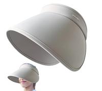 Generisch Chapeau de protection solaire vide - Fibre de polyester réglable | Protection solaire intégrale en soie pour le visage - Chapeau de plage léger avec été en plein air pour femme - Voyage