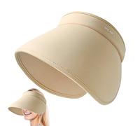 Generisch Chapeau de protection solaire vide - Fibre de polyester réglable | Protection solaire intégrale en soie pour le visage - Chapeau de plage léger avec été en plein air pour femme - Voyage