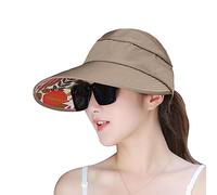 Generisch Chapeau de soleil militaire et mode d'été Top Line Chapeau de protection solaire avec grand chapeau de soleil pour chien, Or rose, taille unique