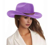 Generisch Chapeau de soleil pour femme - Chapeau d'été - Chapeau de cowboy occidental pour homme et femme - Petit court et large bord - Plage - Éleveurs - Chapeaux de cowboy - Chapeaux de soleil