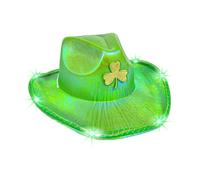 Generisch Chapeau de soleil pour femmes Chapeau de Saint Day Chapeau à large bord Vert Chapeau de conteneur Lumières Peut être porté chapeau grenouille jaune clair, d, taille unique