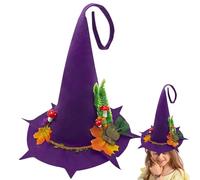 Generisch Chapeau de sorcière d'Halloween | Chapeau de sorcière noir | Accessoire de costume de sorcière en laine | Chapeau de météo, pour costume, Halloween