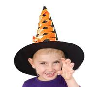 Generisch Chapeau de sorcière d'Halloween pour fille, costume de sorcière féerique, costume de sorcière, chapeau de tête de mort pour fête à thème, fête costumée, défilé, jeu de rôle