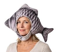 Generisch Chapeau de tête de poisson - Costume de poisson respirant 3D - Chapeau en forme de poisson - Pour photographie, fêtes, spectacles sur scène, carnaval, mascarade, fête de club, Halloween