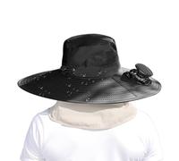 Generisch Chapeau de ventilateur à énergie solaire | Chapeau de soleil pour homme et femme avec 2 ventilateurs solaires | Chapeau de loisirs étanche pour camping, pêche, cyclisme et voyage