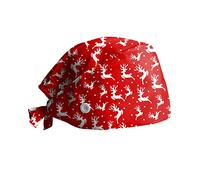 Generisch Chapeau d'infirmière imprimé de Noël Femmes Loisirs Chapeau Yashmak Protection Stand Oreille Réglable Casquettes de Baseball Casquette Grande, b, taille unique